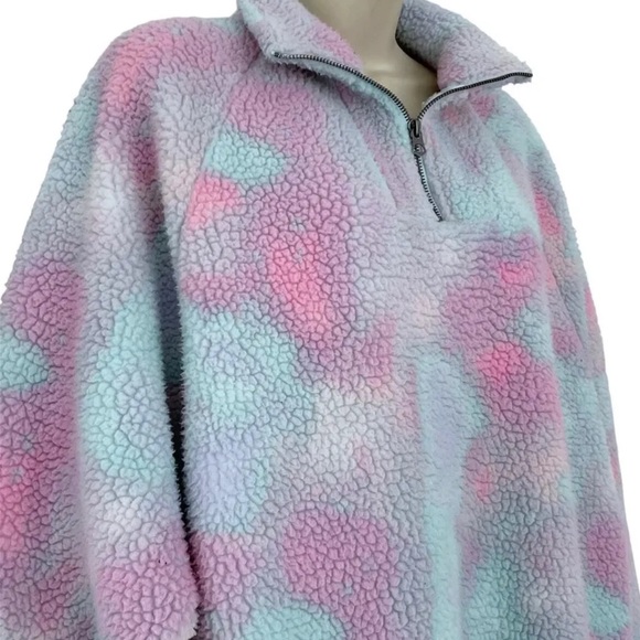 American Eagle Rainbow Sherpa 1/4 zip - Picture 3 of 4